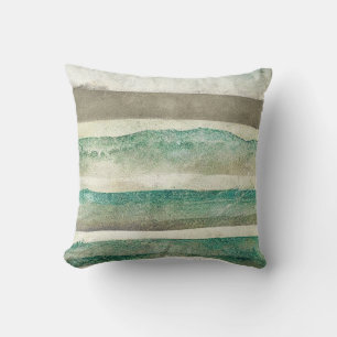 Beach Seafoam Grönt, Sage and Creamy Natural Sand Kudde