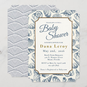 Beach Seashell Baby Shower-inbjudan Inbjudningar