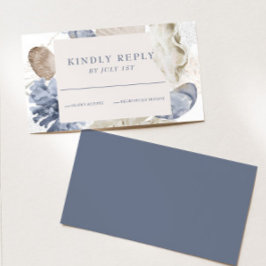 Beach SeaShell Blue bröllop OSA Card Kort