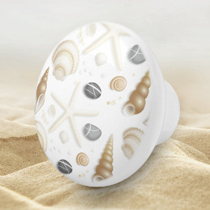 Beach Seashell Mönster Design Knopp