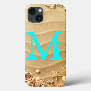 Beach Seashells Hawaii Resort Monogram IPAD Case