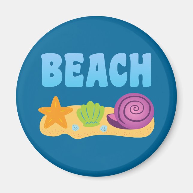 Beach Seashells Magnet (Framsidan)