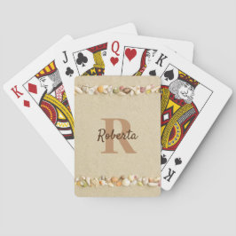 Beach Seashells Monogram Casinokort