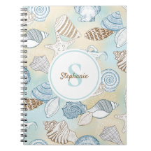 Beach Seashells Monogram Namn