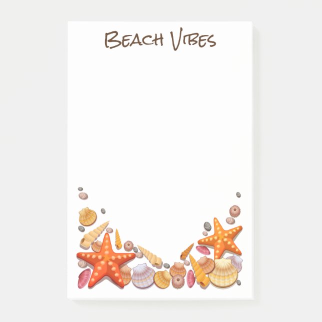 Beach Seashells Post-it Block (Framsida)