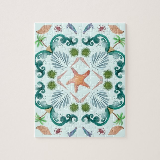 Beach Seashells Sea Life Pussel (Vertikal)