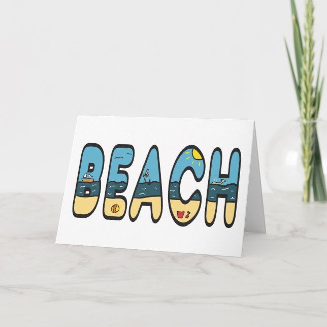 Beach Seaside Kort (Framsida)