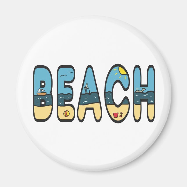 Beach Seaside Magnet (Framsidan)