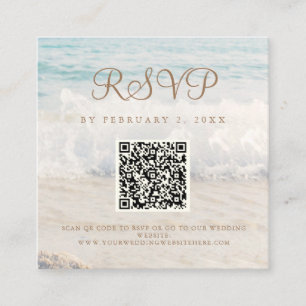 Beach Seaside/Oceanside Bröllop Scan Code OSA Tilläggskort