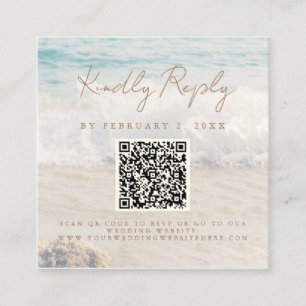 Beach Seaside/Oceanside Bröllop Scan Code OSA Tilläggskort