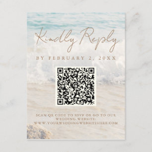 Beach Seaside/Oceanside Bröllop Scan Code OSA Tilläggskort