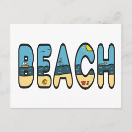 Beach Seaside Vykort