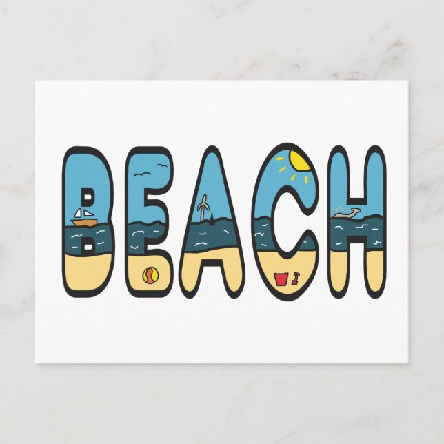 Beach Seaside Vykort (Framsida)