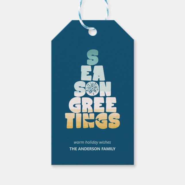 Beach Season Hälsning Presentetikett (Framsidan)