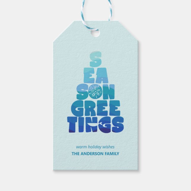 Beach Season Hälsning Presentetikett (Framsidan)