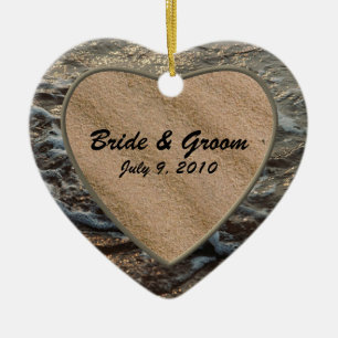 Beach Serenity Keepsaké Bröllop Ornament