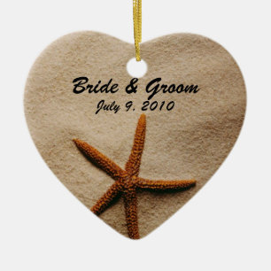 Beach Serenity Keepsaké Bröllop Ornament