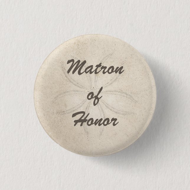 Beach Serenity Matron of Honor Button Knapp (Framsida)