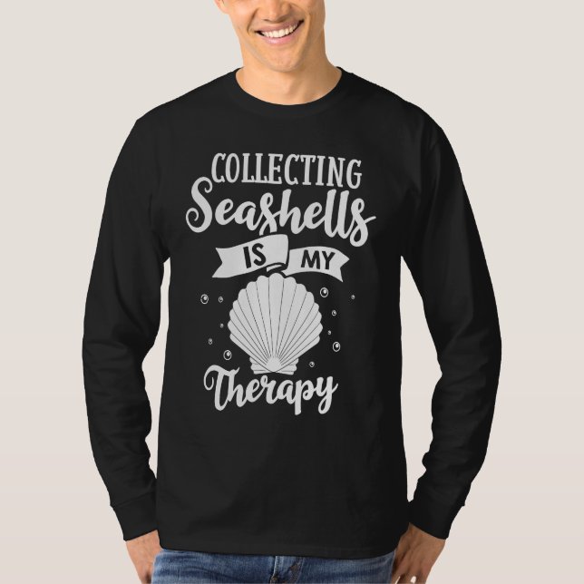 Beach Shelling Seashell Collector Shell Collecting T Shirt (Framsida)