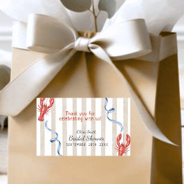 beach She's a Catch Bridal Shower Thank You Rektangulärt Klistermärke