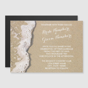 Beach Shore Magnetic Wedding-inbjudningar Magnetisk Inbjudningskort