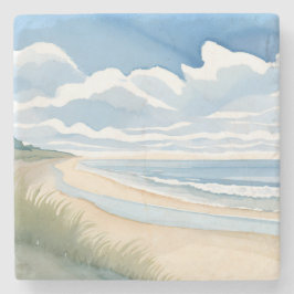 Beach Shore Walk | Coastal Ocean Watercolor Stenunderlägg
