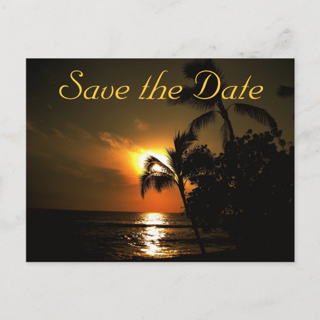 Beach Shoreline Bröllop Meddelande Vykort (Framsida)