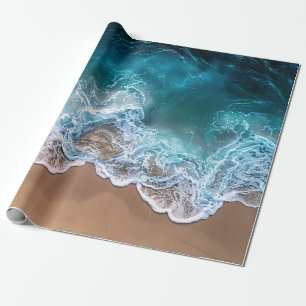 Beach Shoreline Vågar Decoupage Presentpapper
