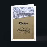 BEACH SIGN SAYS GRATTIS PÅ FÖDELSEDAGEN SISTER KORT<br><div class="desc">VISA HENNES KÄRLEK SKRIVEN I SAND PÅ DIN SISTERS BIRTHDAY-SHE KOMMER ATT KÄNNA SÅ MYCKET SPECIELLT</div>