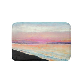 Beach Sjö Pastel Sunset Art Badrumsmatta