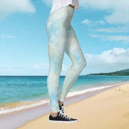 Beach Sjöjungfru Dream Mönster Leggings