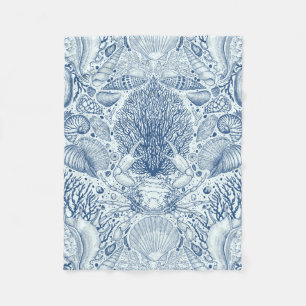 Beach-skatter i blått fleecefilt