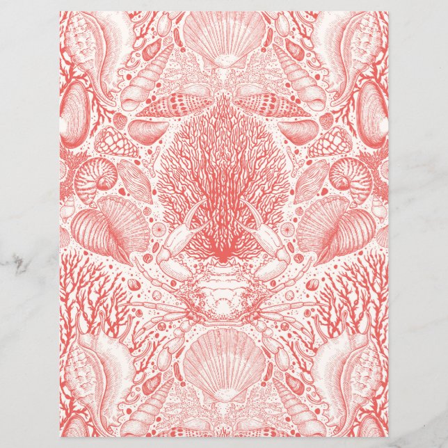 Beach-skatter i korallrött (Framsida)