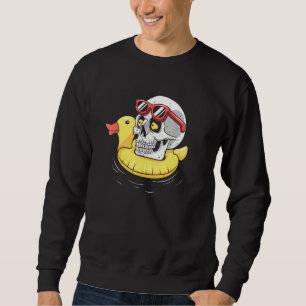 Beach Skull Summer Goth Lång Ärmad Tröja