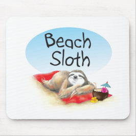 Beach Sloth Mouse Pad Musmatta