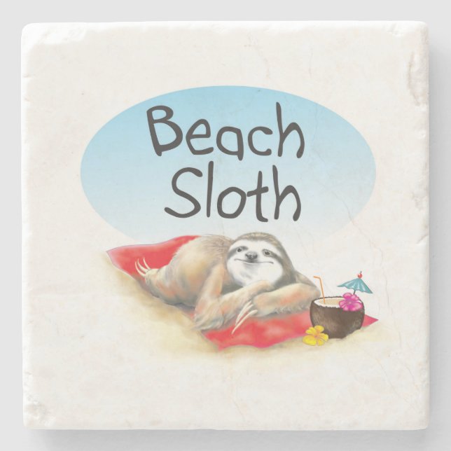 Beach Sloth Underlägg (Framsidan)