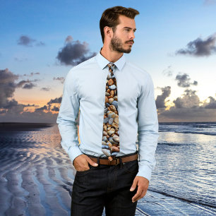 Beach Småsten Mönster Tie Slips