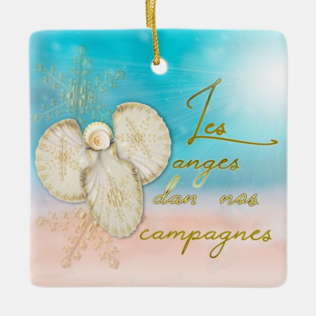 Beach Snäcka Angel Ornament (Framsida)