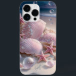 Beach Snäckor Trendiget Modern Girly Personlig Nam<br><div class="desc">Beach Snäckor Trendiget Modern Girly Personlig Namn iphone case har din personlig namn i grått-manustypografi på en modern rosa och svält på stranden med havet i bakgrunden. Perfekt på födelsedagspresent,  mamma på Mors dag,  syster,  flickvän eller bett till jul och helgdagar. Designad av ©Evco Studio www.zazzle.com/store/evcostudio</div>