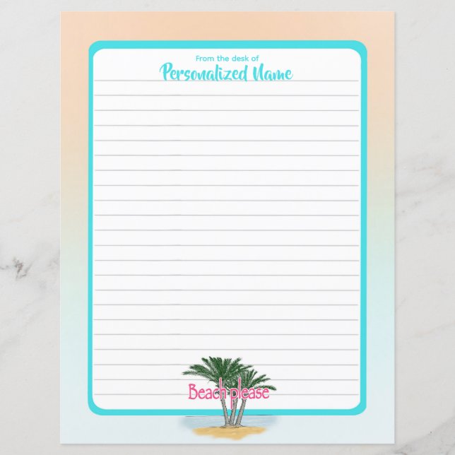 Beach Snälla Borded Lining (Pappra Lakan) (Framsida)