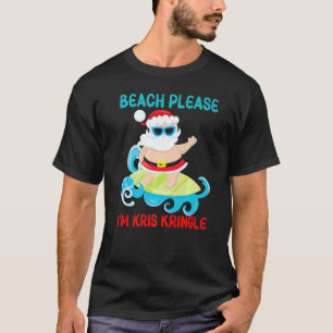 Beach Snälla jag är Kris Kringle Santa Surfing Oce T Shirt