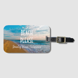 Beach Snälla Jomalig Island Travel Bagagebricka