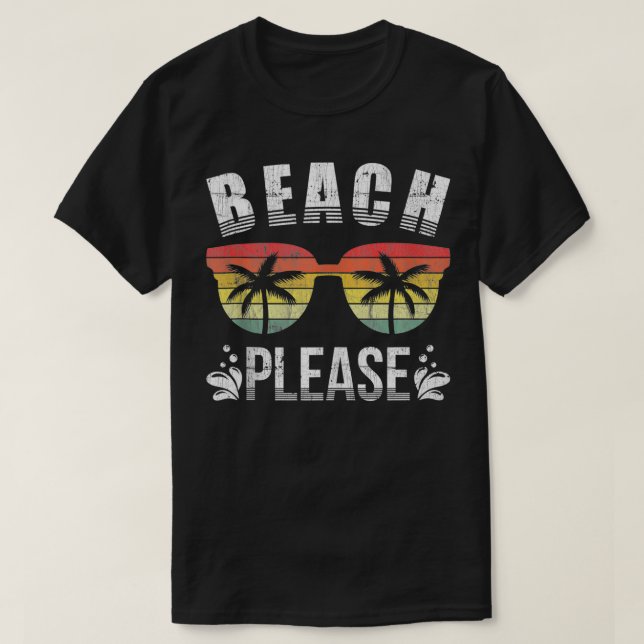 Beach Snälla, Lung Beach Vacation, sommar T Shirt (Design framsida)