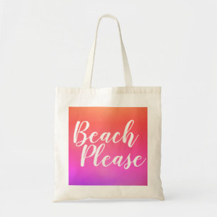 Beach Snälla Orange Shock rosa Ombre-fack Tygkasse