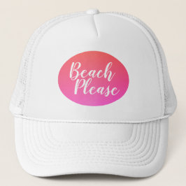 Beach Snälla Orange Shock rosa Ombre Keps