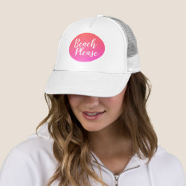 Beach Snälla Orange Shock rosa Ombre Keps