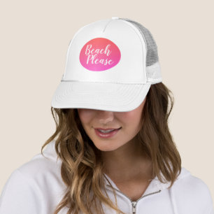 Beach Snälla Orange Shock rosa Ombre Keps