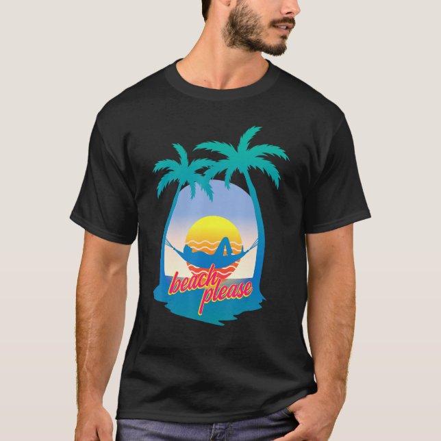 Beach Snälla Retro 80-sekundersventilation Handfla T Shirt (Framsida)