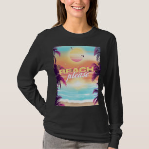 Beach Snälla, sommarvaccinationen Handflatan Träd T Shirt