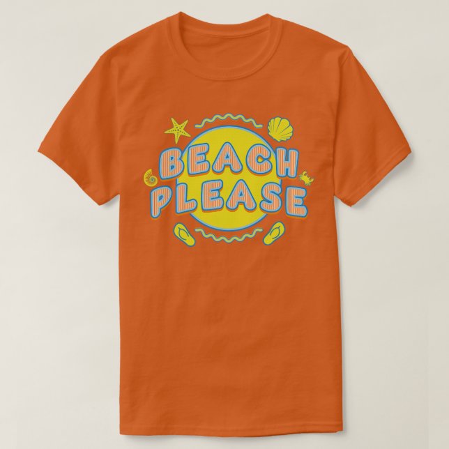 Beach Snälla, sommarvakning T Shirt (Design framsida)